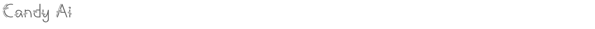Sample characters Candy Ai Font